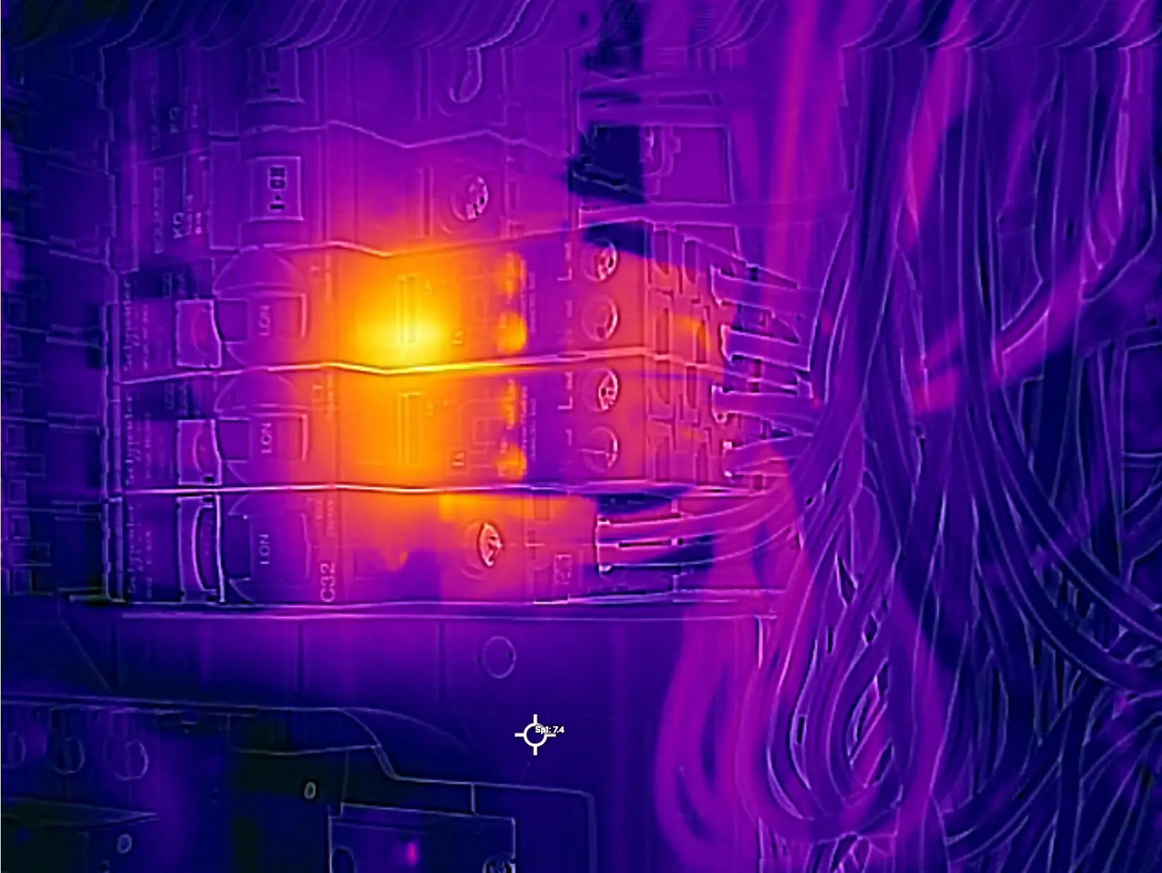 Electrical Distribution Board Thermal Inspection Warming RCBO Breaker Electrical Distribution Board Thermal Inspection Warming RCBO Breaker