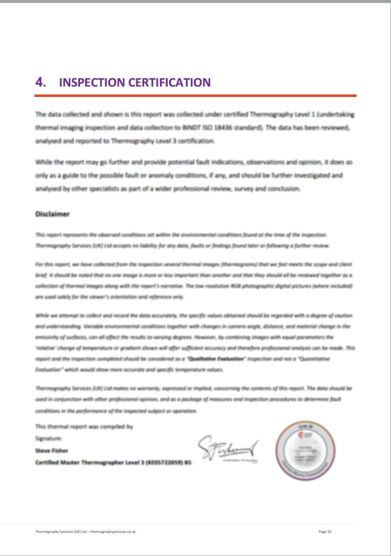 Level 3 thermography report writing